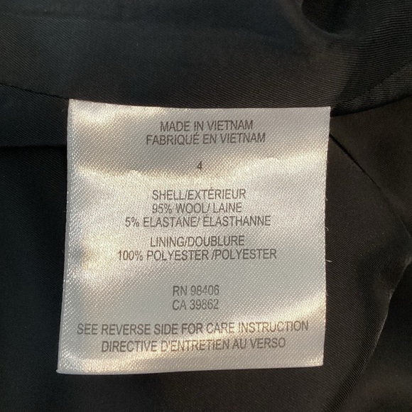 Theory Darbia Faux Wrap Wool Blend Dress Size 4 Black - Picture 7 of 7